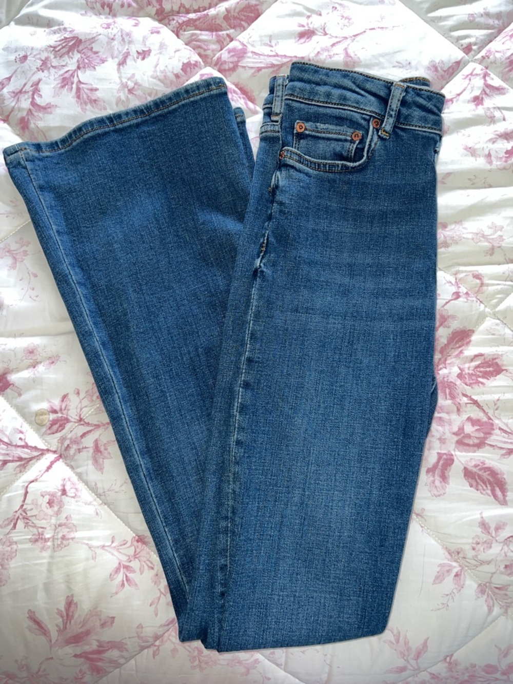 Zara Dark Blue Flare Jeans